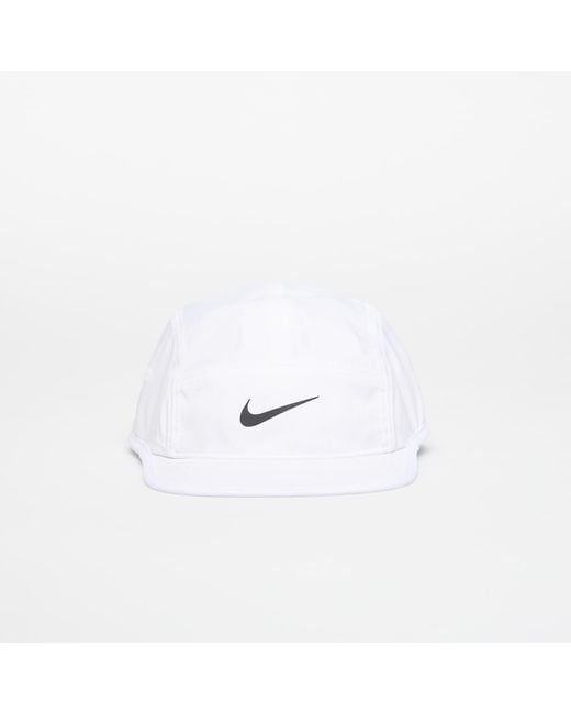 Dri-Fit Fly Unstructured Swoosh Cap/ Anthracite di Nike in White