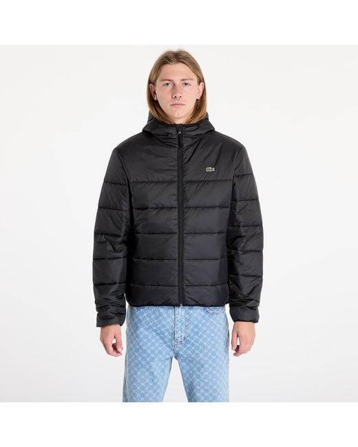 Lacoste Black Jacket Water-Repellent Quilted Puffer Jacket for men