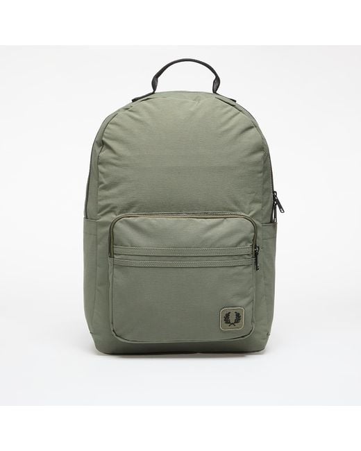 Fred Perry Green Nylon Badge Backpack