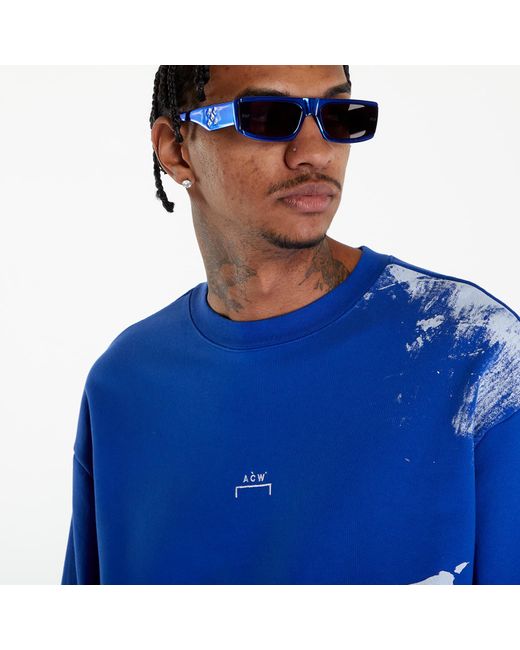 A_COLD_WALL* Blue Brushstroke Crewneck Sweatshirt Volt for men