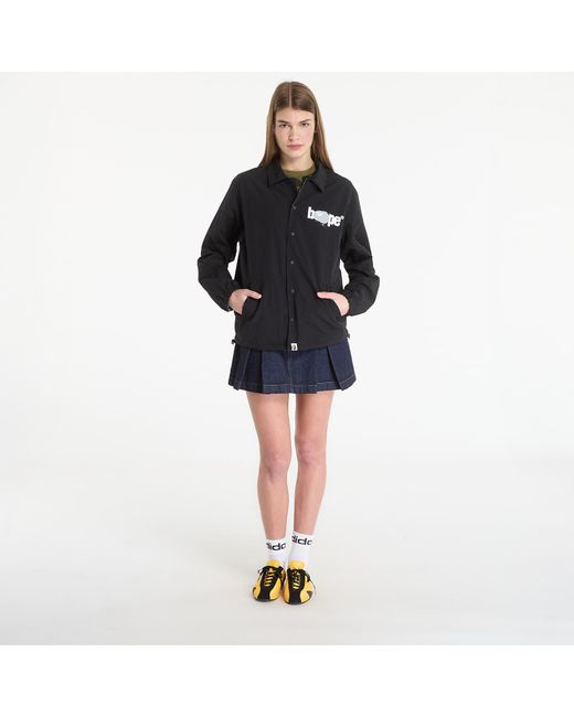 A Bathing Ape Black Jacket Bape Reversible Coach Jacket