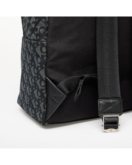 Calvin Klein Jeans Unstructured Monogram Backpack in het Black