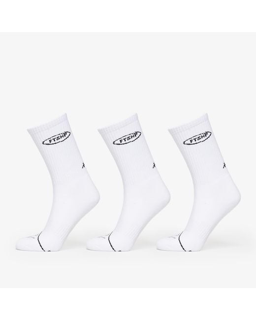 FTSHP White Footshop Basic But Not Basic Socks 3-Pack