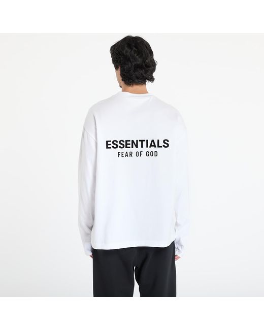 Maglietta Classic Fit Long Sleeve Tee di Fear Of God in White da Uomo