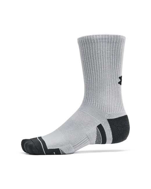 Under Armour Gray Perf Tech 6-Pack Crew Mod/ Mod/ Jet