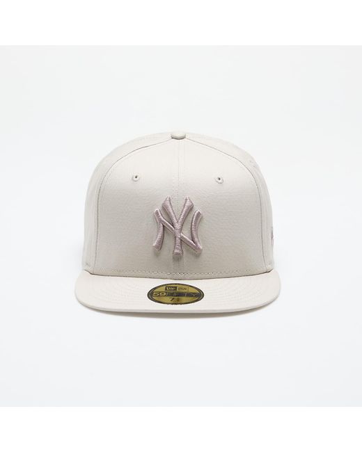 KTZ White New York Yankees 59fifty Fitted Cap Stone/ Ash Brown