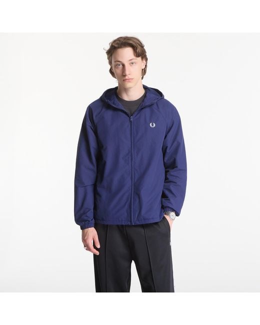 Fred Perry Blue Jacket Hooded Shell Jacket