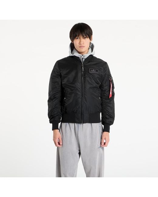 Alpha Industries Men's Black Bomber Alpha Industries Ma-1 D-Tec