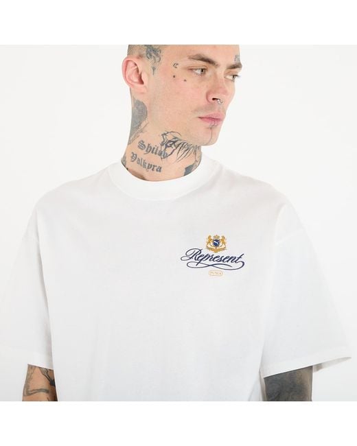 PUMA White X Represent Graphic Tee for men