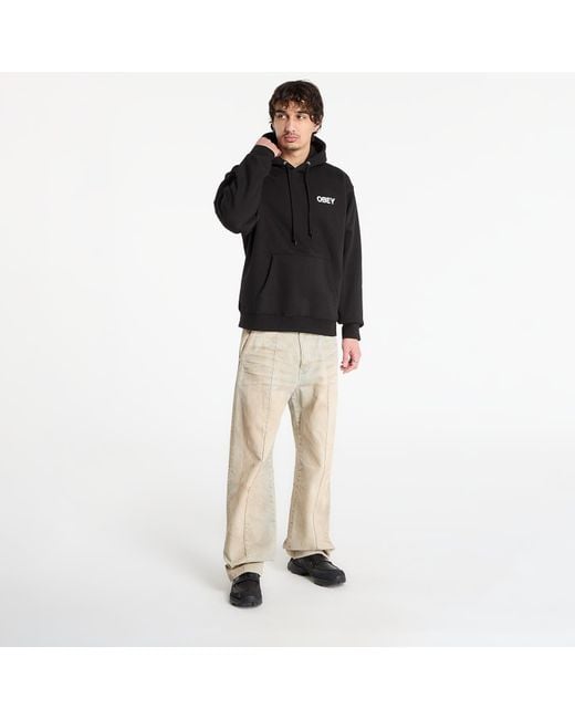 Obey Sweatshirt Obey Doberman Pullover Hood in het Black voor heren