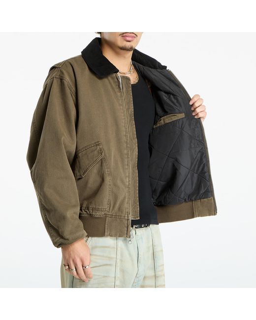 Obey Brown Jacket Obey Fade Wash Cwu Jacket for men