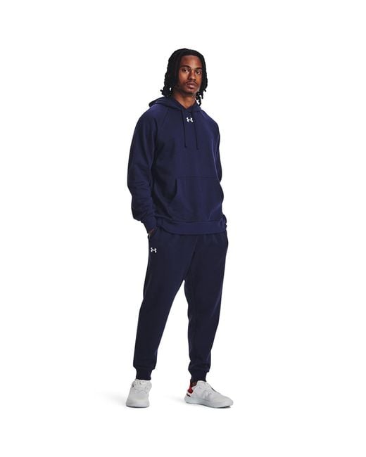 Jogger Rival Fleece Da Uomo Midnight Marino Bianco di Under Armour in Blue da Uomo