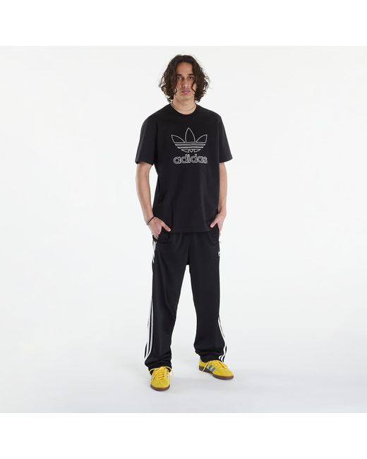 Adidas Originals Black Adidas Adicolor Outline Trefoil Tee for men