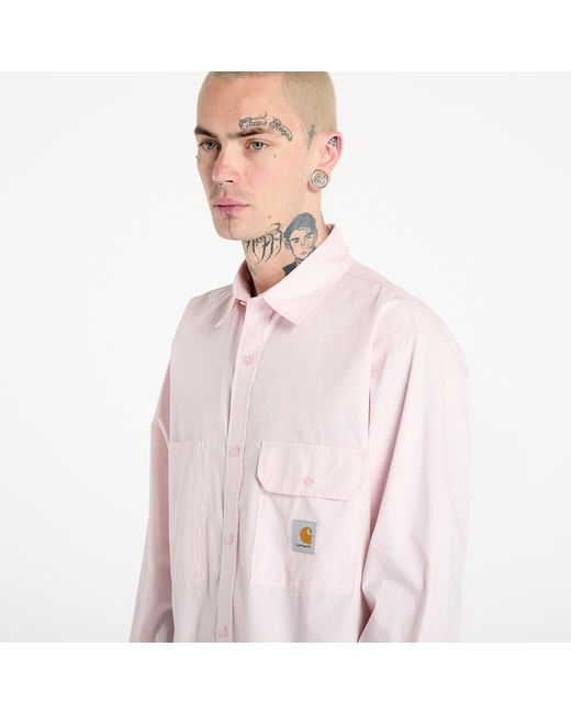 Carhartt Overhemd Longsleeve Irwin Shirt in het Pink