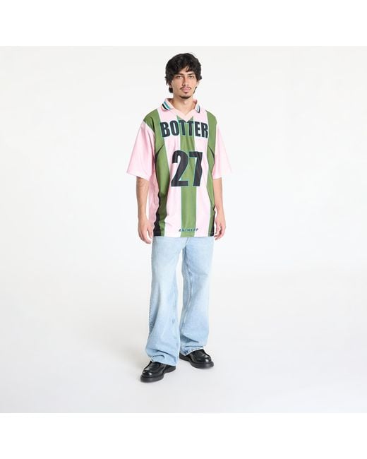 Reebok Green Jersey X Botter Ltd Reverse Soccer Tee Striped for men