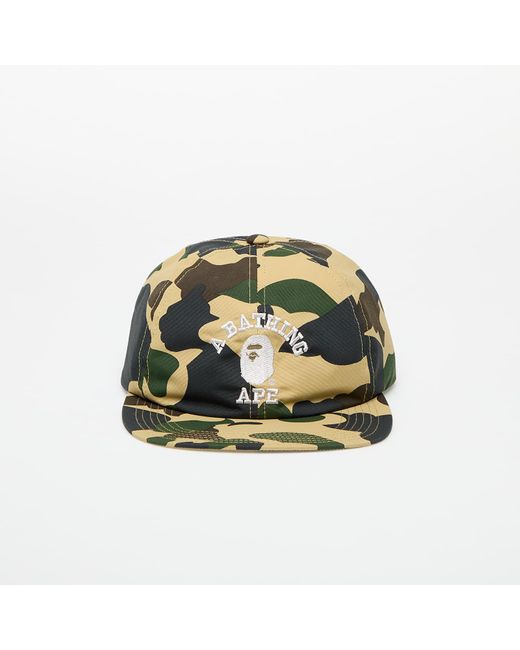 A Bathing Ape Gore-Tex Wind Stopper 1St Camo Panel Cap in het Green