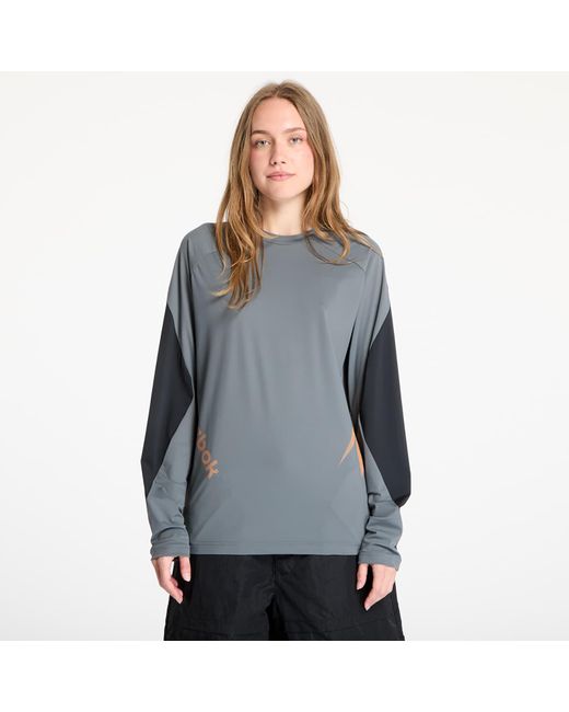 Maglietta Longsleeve Run Tee 3/ Washed di Reebok in Gray