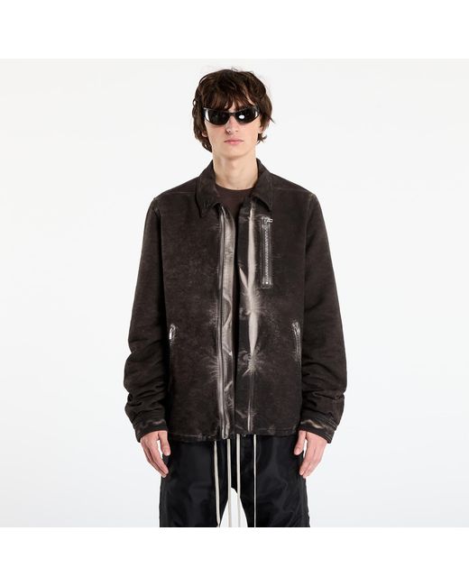 Rick Owens Black Jacket Concealed Zipfront Jacket for men