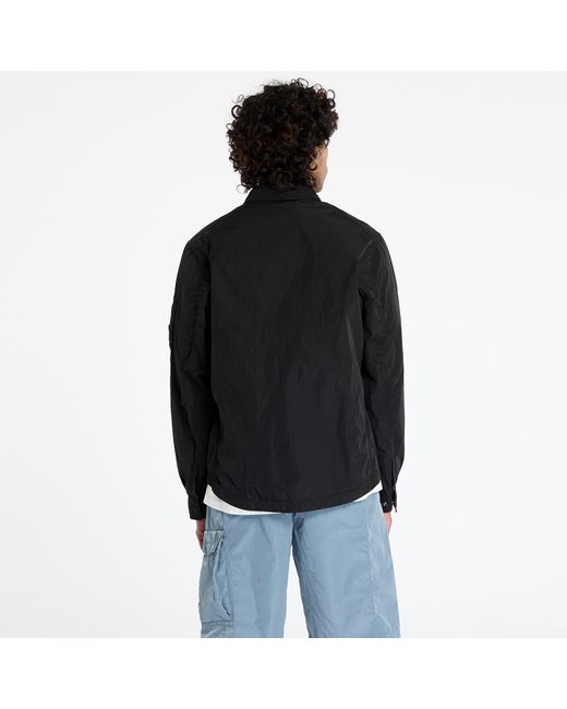 C P Company Jas Chrome-R Full Zip Overshirt in het Black voor heren