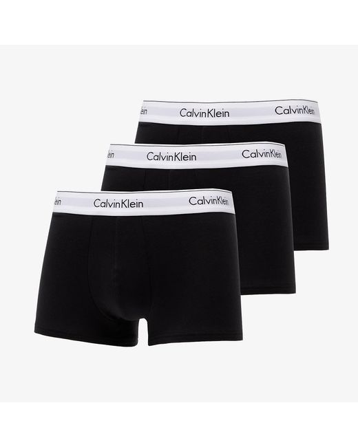 Modern Cotton Stretch Trunk 3-Pack Black/ White Calvin Klein pour homme |  Lyst