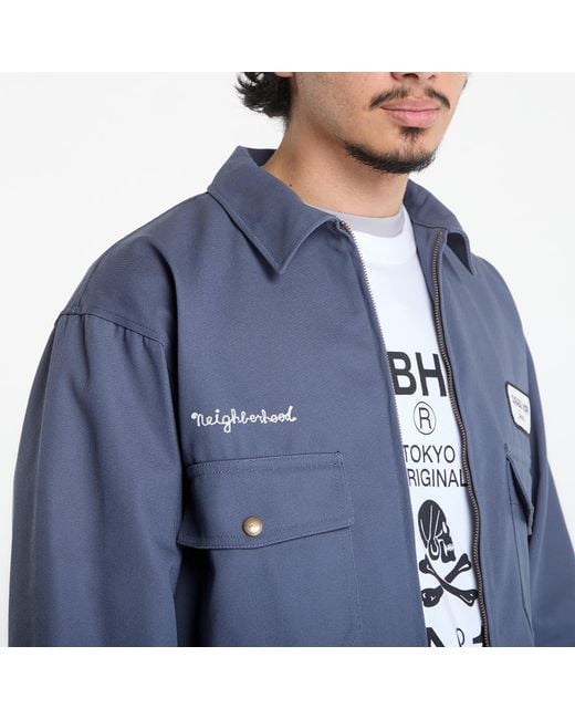 Neighborhood Blue Jacket Zip Work Jacket for men