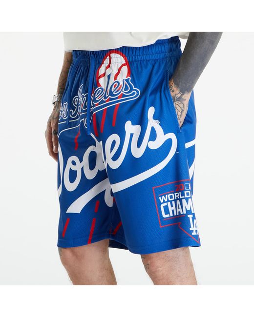 KTZ Blue Los Angeles Dodgers Large Logo Shorts for men