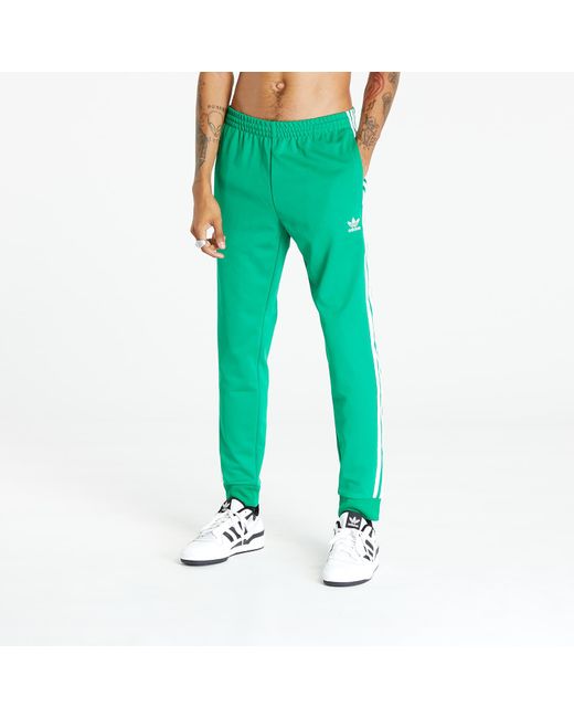Adidas Originals Green Adidas Adicolor Classics Sst Track Pant / White for men