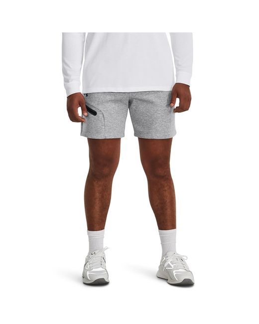 Pantaloni Da Ginnastica Under Arour Unstoppable Fleece Shorts di Under Armour in Gray da Uomo
