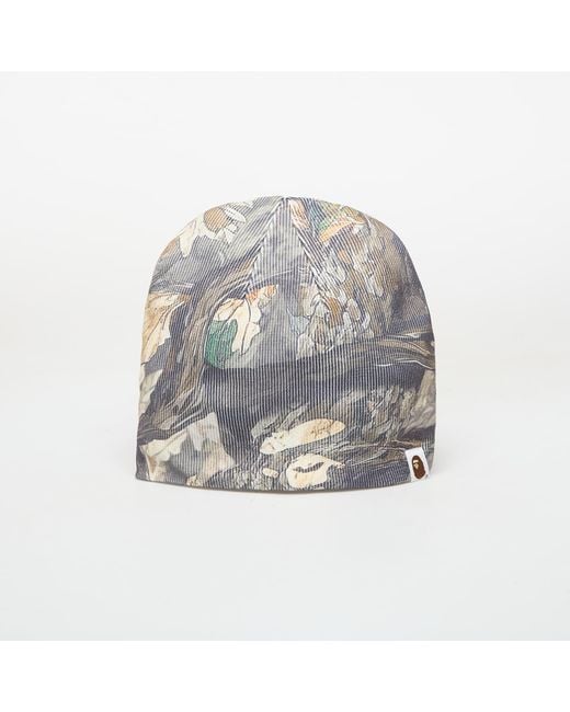 A Bathing Ape Gray Tree Edge Camo Knit Cap
