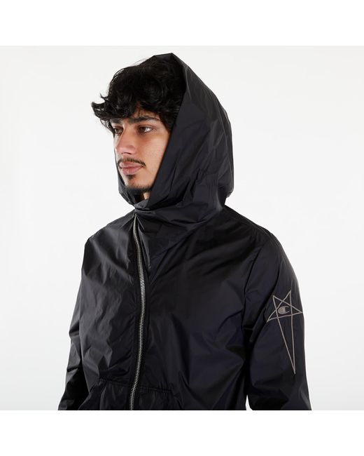 Rick Owens Blue Rick Owens X Champion Mountain Hooded Jacket for men