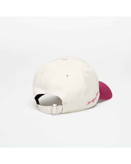 KTZ Pink Los Angeles Dodgers 9Forty Side Script Adjustable Cap Ivory/ Chj