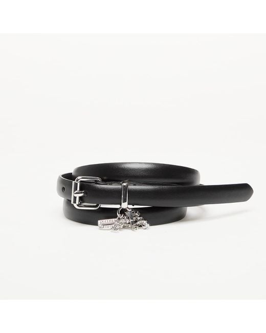 DIESEL Black Belt Logo B-Charm-Loop Belt