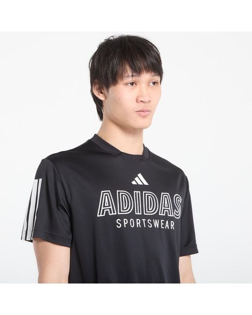 Adidas Originals T-Shirt Adidas House Of Tiro Wordmark T-Shirt in het Black voor heren