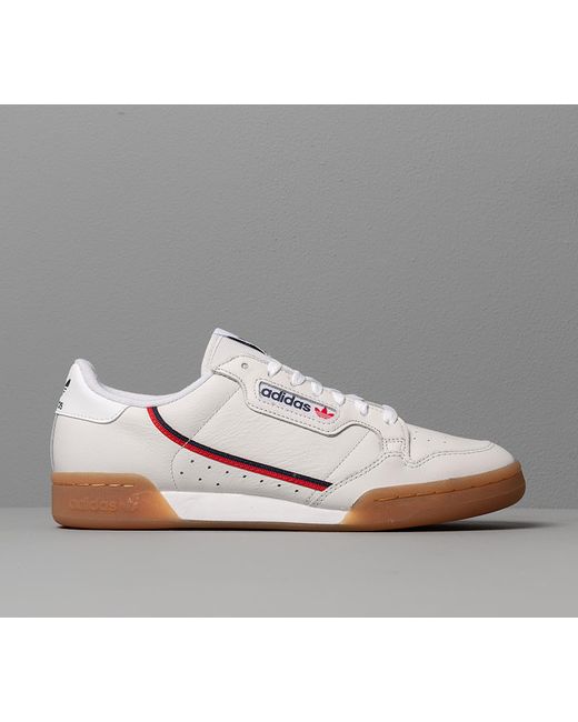 adidas continental 80 white scarlet navy