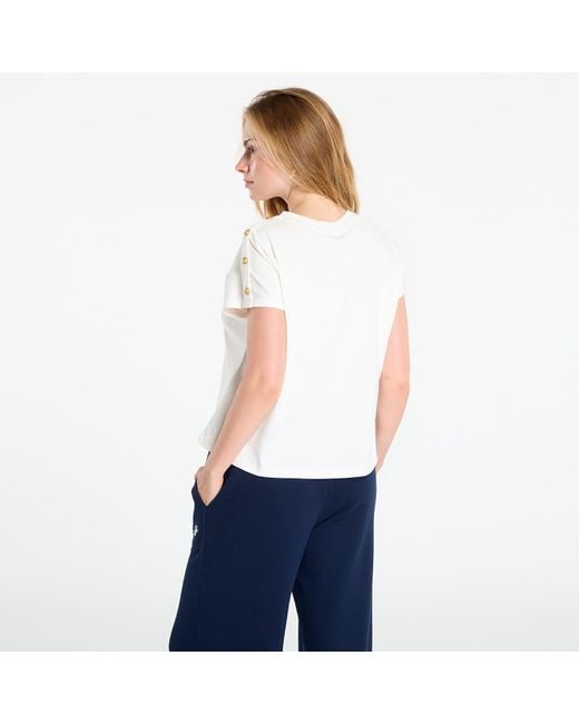 Tommy Hilfiger White T-Shirt Button Ss Tee