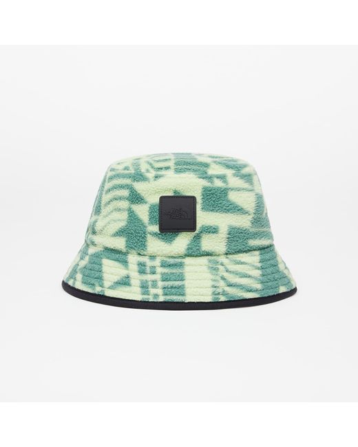 The North Face Green Fleeski Street Bucket Hat Misty Sage Irregular Geometry Print