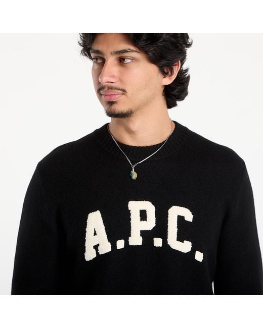 A.P.C. Black Sweater Pull Jay for men