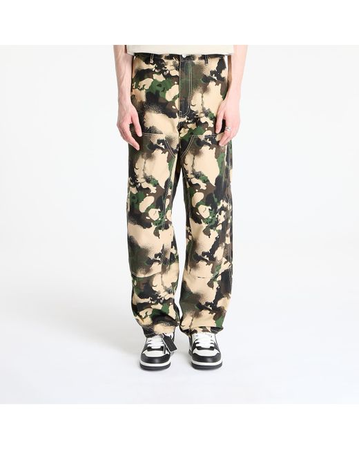 A Bathing Ape Broeken Map Camo Relaxed Fit Work Pants in het Green