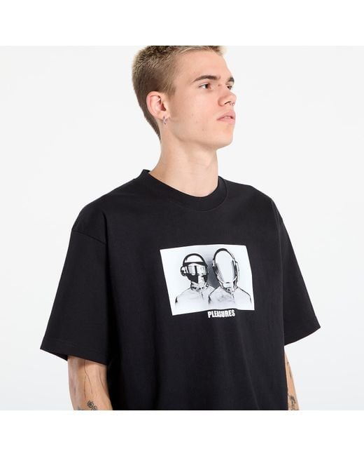 Pleasures Black T-Shirt Inverted T-Shirt for men