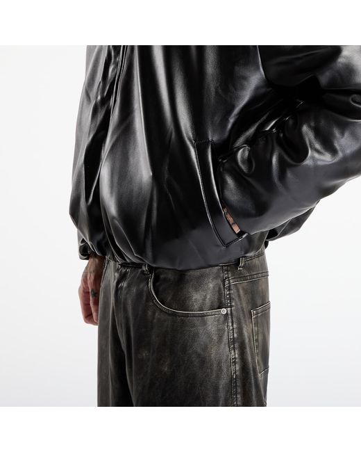 Veste faux leather puffer bomber jacket l M I S B H V pour homme en coloris Black