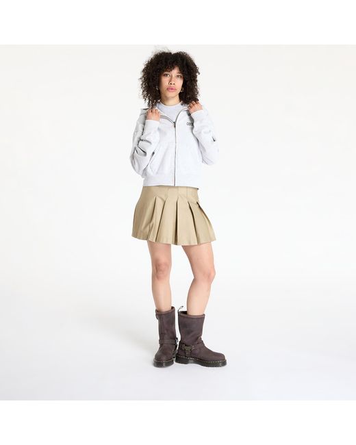 Sporty & Rich Sweatshirt Varsity Crest Cropped Zip Hoodie in het White