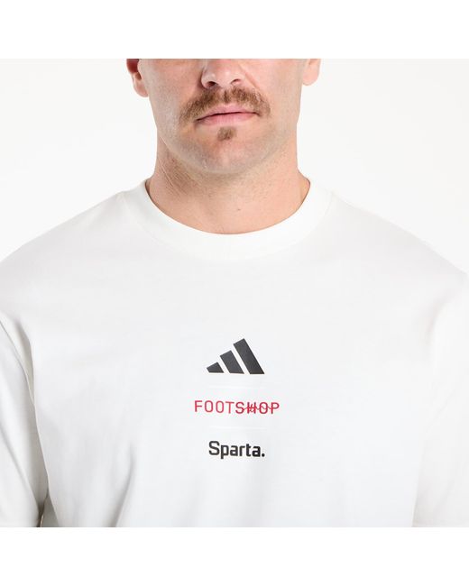 Adidas Originals White T-Shirt Adidas X Footshop X Sparta T-Shirt Crest