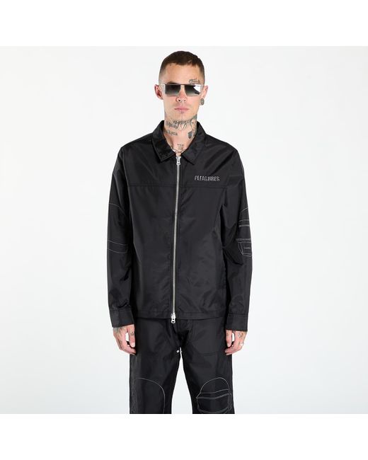 Pleasures Black Jacket Daft Club Helmets Nylon Work Jacket for men