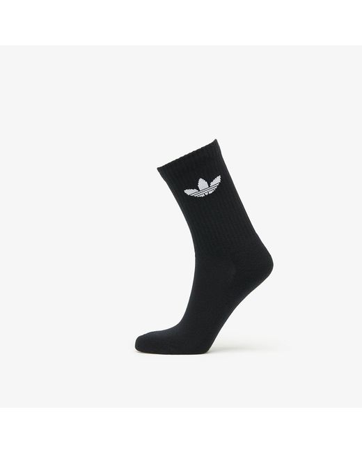 Adidas Originals Adidas Trefoil Cushion Crew Sock 3-pack White/ Medium Grey Heather/ Black
