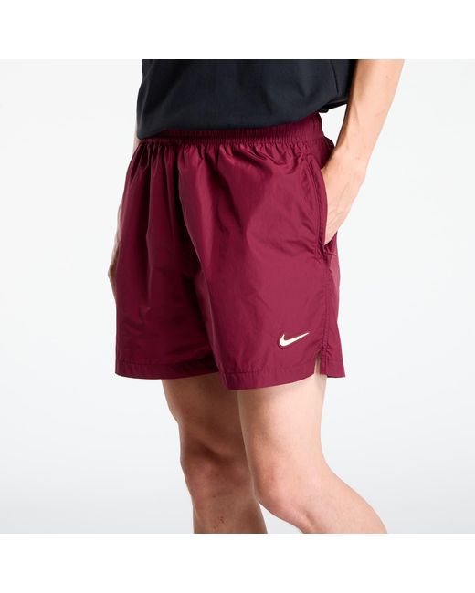 Nike X Nocta Cardinal Nylon Shorts Dark Beetroot/ Adobe/ Citron Tint in het Red voor heren