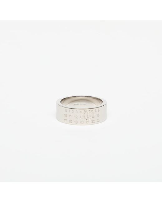 MM6 by Maison Martin Margiela White Numeric Minimal Signature Ring