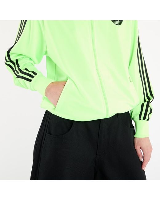 Adidas Originals Sweatshirt Adidas Adicolor Classic Firebird Loose Track Top Signal in het Green