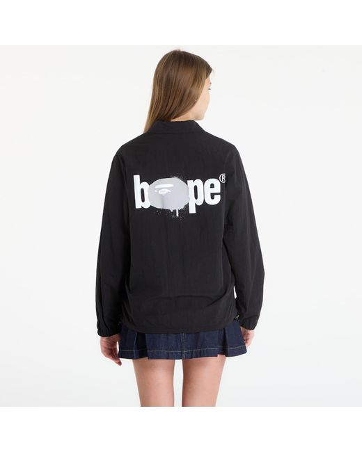 A Bathing Ape Black Jacket Bape Reversible Coach Jacket