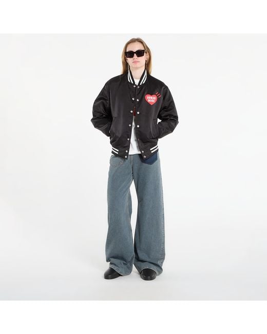 Human Made Black Jacket Nylon Stadium Jacket