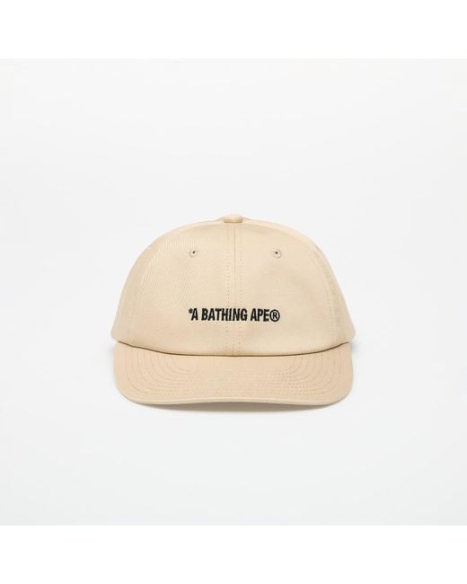 A Bathing Ape Natural Mütze Logo Cap